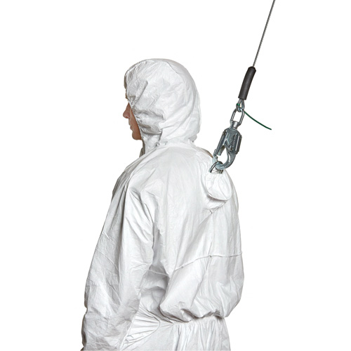 Harness-Compatible Disposable Coverall, 4X-Large, White, Tyvek&reg; 500 Fastek