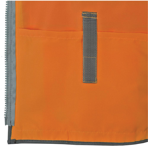 Pioneer Mesh Back Zip Front Surveyor Safety Vest, High Visibility Orange, Small, Polyester Fastek