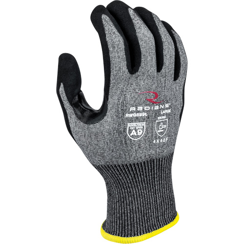 RWG589 Cut Protection Coated Gloves, Size Large, 18 Gauge, Foam Nitrile Coated, HPPE Shell, ASTM ANSI Level A9/EN 388 Level F Fastek