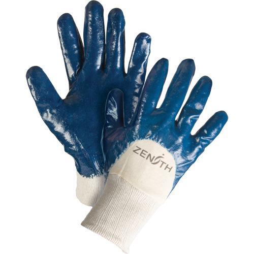 Gants &agrave; doublure interlock de poids moyen, 9/Grand, R&ecirc;vetement Nitrile, Enveloppe en Coton Fastek