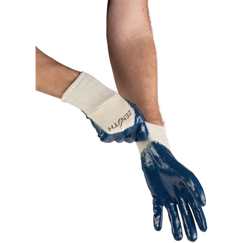 Gants &agrave; doublure interlock de poids moyen, 9/Grand, R&ecirc;vetement Nitrile, Enveloppe en Coton Fastek