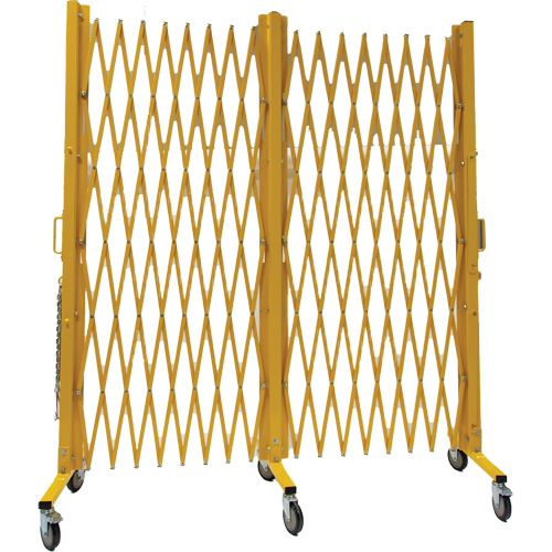 Barri&egrave;re extensible, 84" h x 20' lo, Jaune Fastek