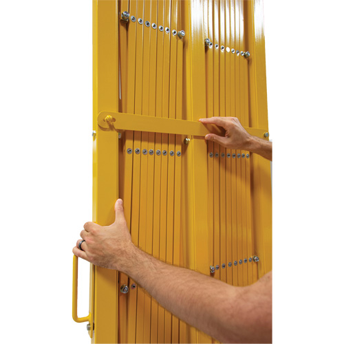 Barri&egrave;re extensible, 84" h x 20' lo, Jaune Fastek