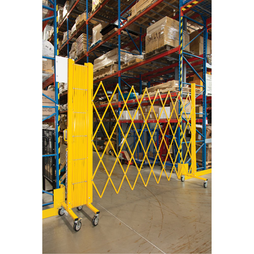 Barri&egrave;re extensible, 84" h x 20' lo, Jaune Fastek