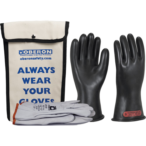 Class 0 Rubber Electrical Glove Kit, 8, 11" L, 20 cal/cm², NFPA 70E Fastek