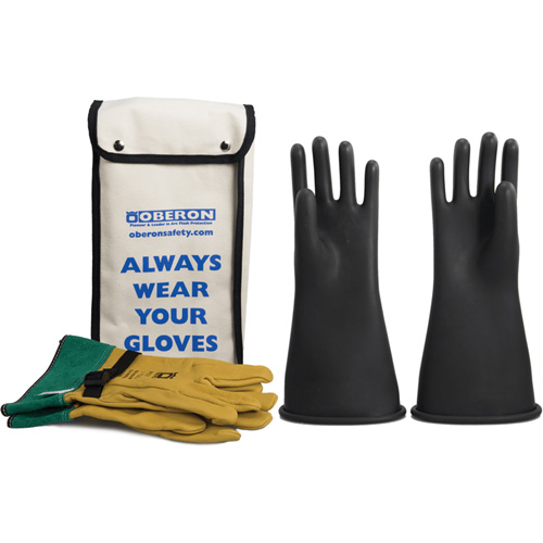 Ensemble de gants en caoutchouc pour l'&eacute;lectricit&eacute; de classe 2, 9, 14" lo, 37 cal/cm², NFPA 70E Fastek