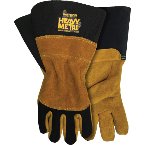Black Velvet Mig/Stick Welding Gloves, Grain Elkhide, Size Small Fastek