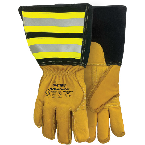 Powerline Water-Resistant Gloves, Leather, Medium Fastek