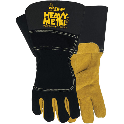 Black Velvet Winter Heavy Metal Welding Gloves, Size Small, Split Elkhide Shell, ASTM ANSI Level A5 Fastek