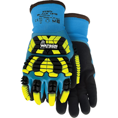 9393TPR Stealth Black Ops Winter Impact Gloves, Small, Foam Latex Palm, Knit Wrist Cuff Fastek