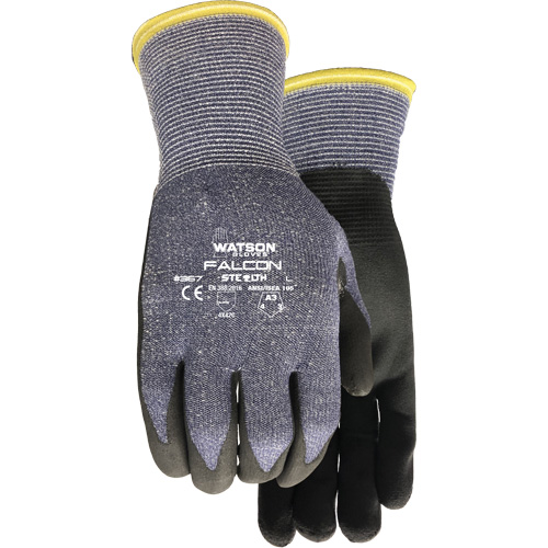 Gants r&eacute;sistant &agrave; la coupe Stealth Falcon 367, Taille Petit, Calibre 15, Rev&ecirc;tement Mousse de nitrile, Enveloppe en Fibre de verre/PEHP/Nylon/Spandex, ASTM ANSI niveau A3/EN 388 niveau C Fastek