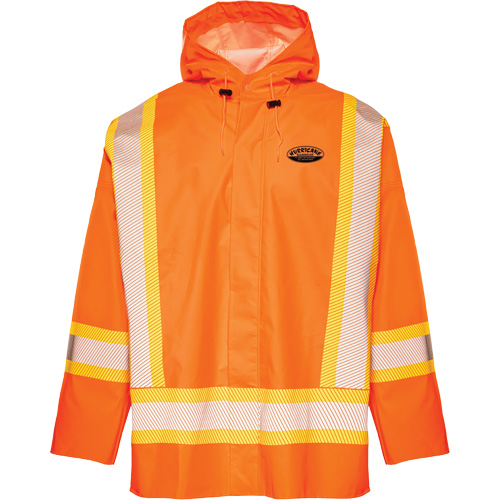 R804 Hurricane Rain Jacket, Small, High Visibility Orange Fastek