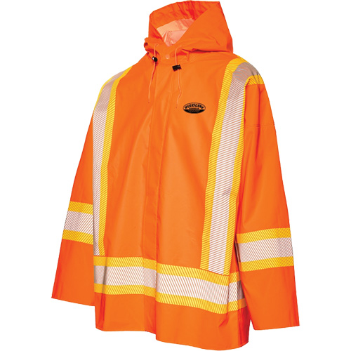 R804 Hurricane Rain Jacket, Small, High Visibility Orange Fastek