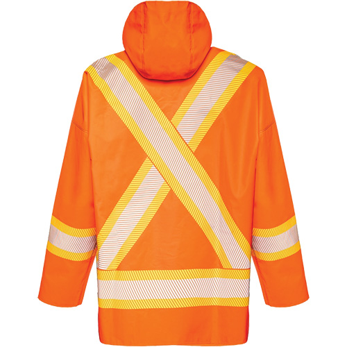R804 Hurricane Rain Jacket, Small, High Visibility Orange Fastek