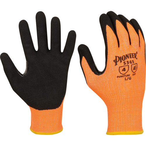 Gants r&eacute;sistants &agrave; la coupe compatibles avec les &eacute;crans tactiles, Taille Petit, Calibre 13, Rev&ecirc;tement Nitrile, Enveloppe en Polyester/PEHP, ASTM ANSI niveau A5 Fastek