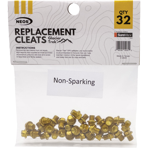 Glacier Trek Non-Sparking Replacement Cleats, Copper, Stud Traction, One Size Fastek