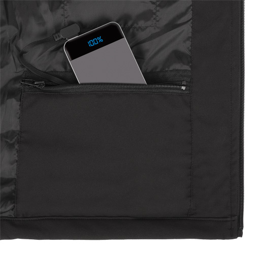 Heated Soft-Shell Jacket, Men's, Small, Black Fastek