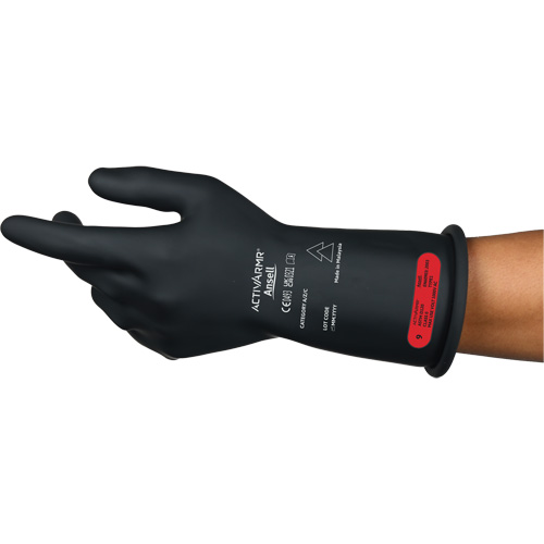 ActivArmr&reg; RIG R011BUL Ultra-Lightweight Electrical Insulated Gloves, ASTM Class 0, Size 8, 11" L Fastek