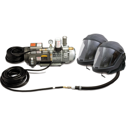 2-Worker DEFENDER Supplied Air Shield & Helmet System Fastek