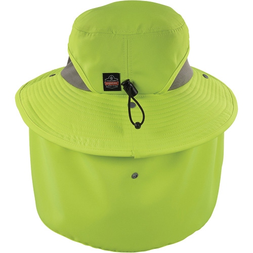 Chill-Its 8934 Ranger Hat with Neck Shade, Large/X-Large, Hi-Vis Lime Fastek