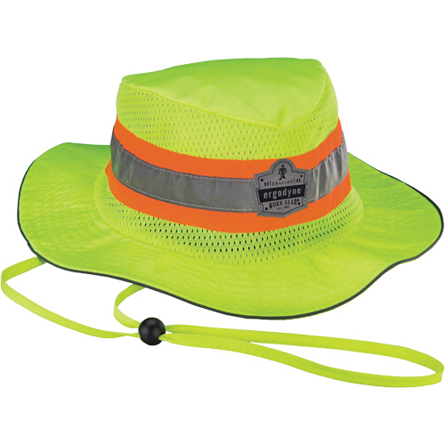GloWear 8935 Ranger Sun Hat, Small/Medium, High Visibility Lime-Yellow, Polyester Fastek