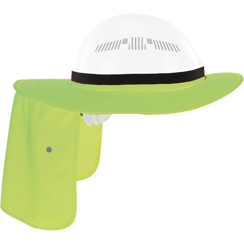Chill-Its 6661 Universal Hard Hat Brim with Neck Shade, Hi-Vis Lime Fastek