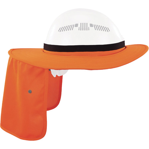 Chill-Its 6661 Universal Hard Hat Brim with Neck Shade, Hi-Vis Orange Fastek