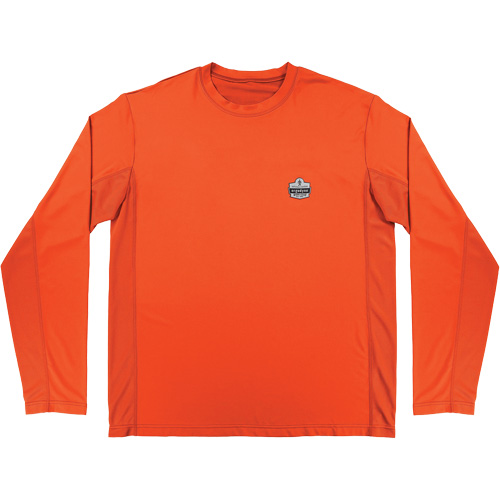Chill-Its 6689 Cooling Long Sleeve Sun Shirt with UV Protection, Orange, Small Fastek