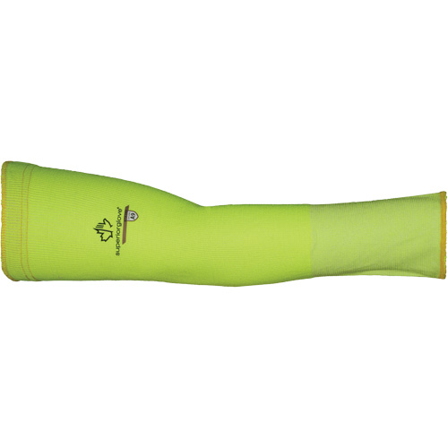 Max Cut Resistant Sleeves - Small, TenActiv, 12", ASTM ANSI Level A9, High Visibility Lime Fastek