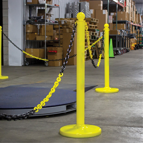 Chaîne de barri&egrave;re en plastique &agrave; deux couleurs, Vert/Blanc Fastek