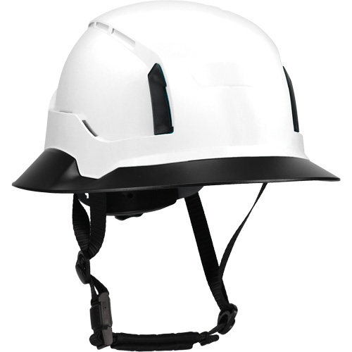 Bordure large compl&egrave;te &agrave; agrafe pour casque d'alpiniste RZRBack, blanc Fastek
