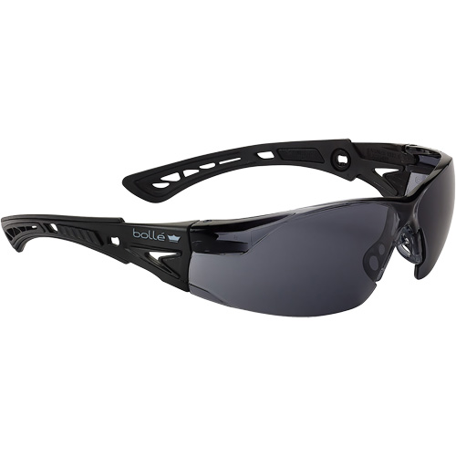 Rush+ Small BSSI Safety Glasses, Smoke/Grey Lens, Anti-Fog/Anti-Scratch, ANSI Z87+ Fastek