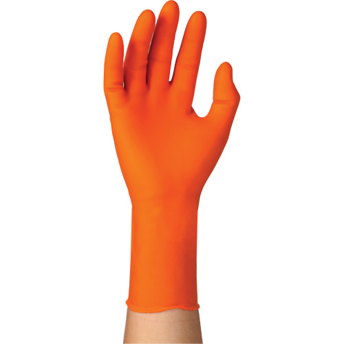 Gants jetables TOUCHNTUFF 93-800, 10/9,5, Latex/N&eacute;opr&egrave;ne/Nitrile, 23,6-mils, Sans poudre, Orange Fastek