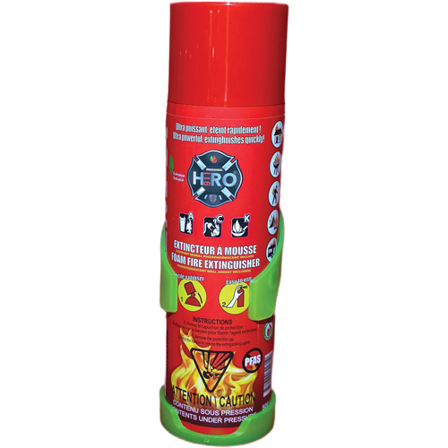 Extincteur Hero 911 sans PFAS, ACK, Capacit&eacute; 500 ml Fastek
