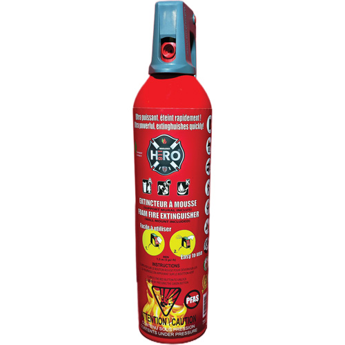 Extincteur Hero 911 sans PFAS, ACK, Capacit&eacute; 750 ml Fastek