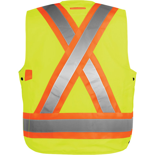 Veste haute visibilit&eacute; pour arpenteur, Orange haute visibilit&eacute;, 5T-Grand, Polyester Fastek