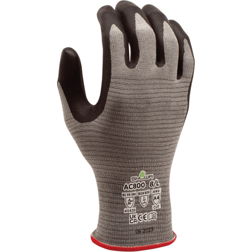 Gants DURACoil Alpha AC800 ESD, Taille 6/Petit, Calibre 18, Rev&ecirc;tement Nitrile micromousse, Enveloppe en PEHP, ASTM ANSI niveau A4/EN 388 niveau D Fastek