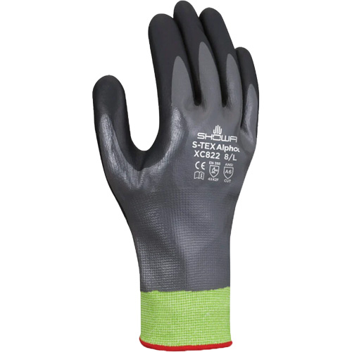 Gants r&eacute;sistants &agrave; la coupe S-TEX Alpha XC822, Taille Moyen/7, Calibre 18, Rev&ecirc;tement Nitrile, Enveloppe en Tungst&egrave;ne, ASTM ANSI niveau A6 Fastek