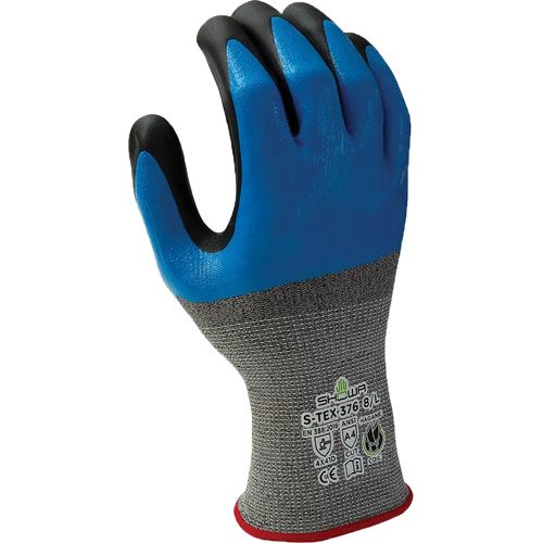 Gants r&eacute;sistant &agrave; la coupe 376, 7/Moyen, R&ecirc;vetement Nitrile/Mousse de nitrile, Calibre 13, Enveloppe en Polyester/Acier inoxydable Fastek