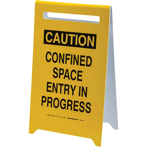 Panneau de sol “Caution Confined Space Entry In Progress”, Anglais Fastek