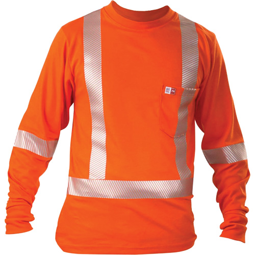 Long-Sleeved T-Shirt, Large, Orange Fastek