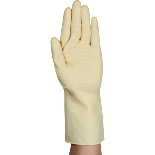 AlphaTec&reg; 87-137 Lightweight Natural Gloves, Size 8, 11.8" L, Rubber Latex, 16-mil Fastek