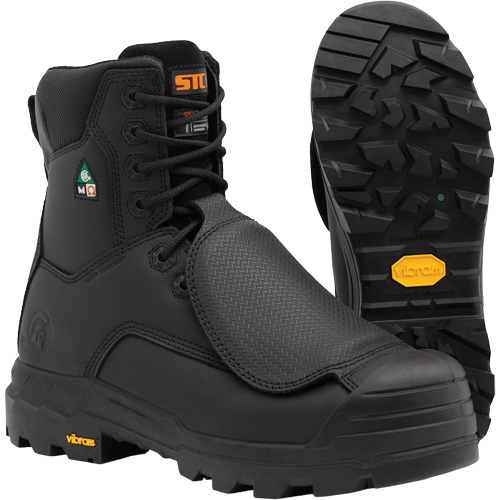 Vulcan Work Boots with External Metguard, Leather, Size 5, Impermeable Fastek