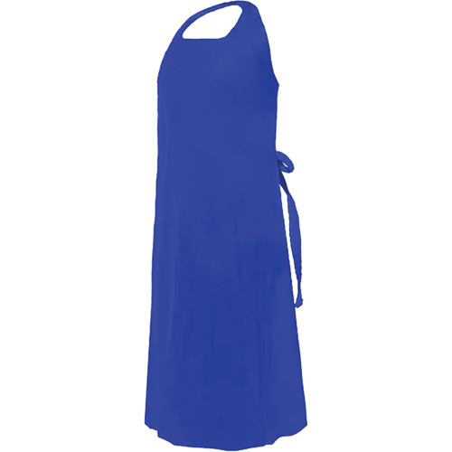 Tablier CoverMe avec encolure d&eacute;coup&eacute;e, Polyur&eacute;thane, 45" lo x 35" la, Bleu Fastek