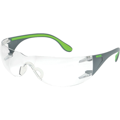 Adapt Lite Grey/Green Safety Glasses, Clear Lens, Anti-Fog/Anti-Scratch, ANSI Z87+/Meets/Exceeds CSA Z94.3 Fastek