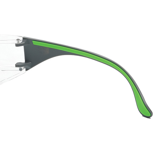 Adapt Lite Grey/Green Safety Glasses, Clear Lens, Anti-Fog/Anti-Scratch, ANSI Z87+/Meets/Exceeds CSA Z94.3 Fastek