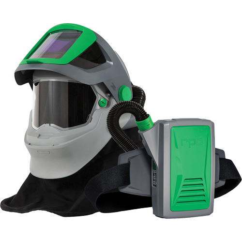 Z4&reg; Welding Respirator with FR Shoulder Cape & PX5&reg; PAPR, Facepiece Respirator/Welding Helmet Fastek