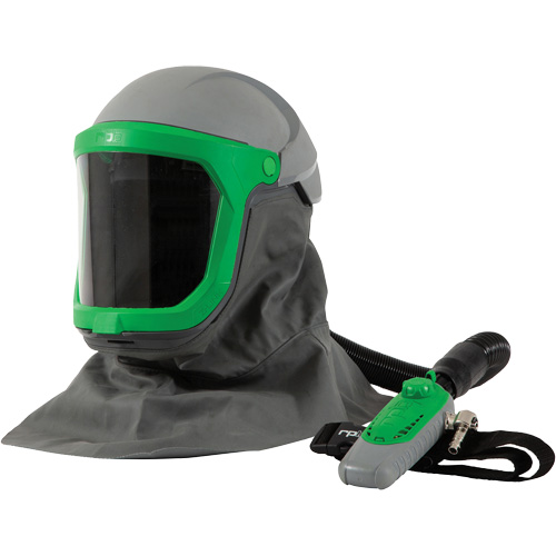 Z-Link Respirator with Safety Lens, FR Shoulder Cape, Breathing Tube & C40, Facepiece Respirator/Welding Helmet Fastek