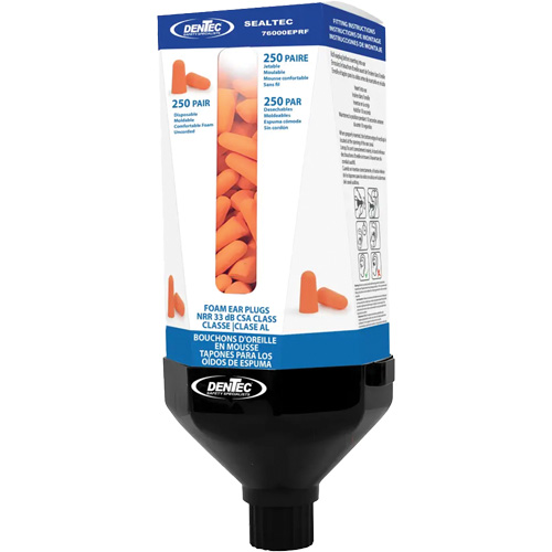 Ensemble de distributeur mural de bouchons d'oreilles sans cordon en  mousse SEALTEC33 Fastek