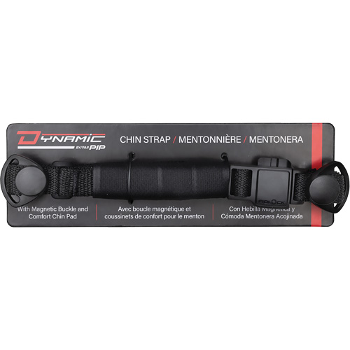 Sangle mentonni&egrave;re &agrave; 4 points Dyna-Clic avec attache magn&eacute;tique et coussinet mentonnier Fastek